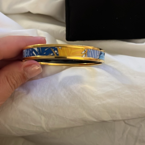 Hermes Gold & Blue Bangle - Picture 2 of 6